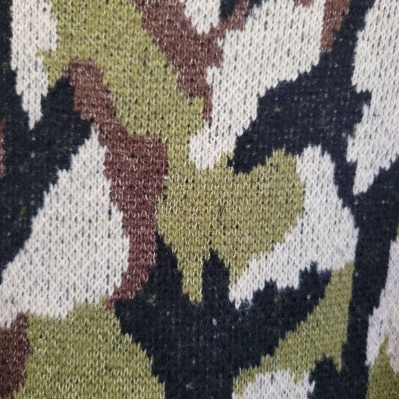 NWT Sz 2X Camo Military Chunky Drawstring Hem Cowl Neck Sweater - Picture 5 of 7